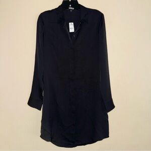 Express Black Mini Portofino Shirt Dress Button Down Size S NWT!